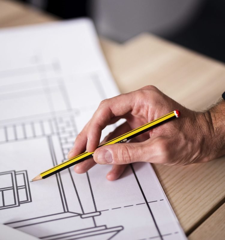 high-angle-business-plans-sketches